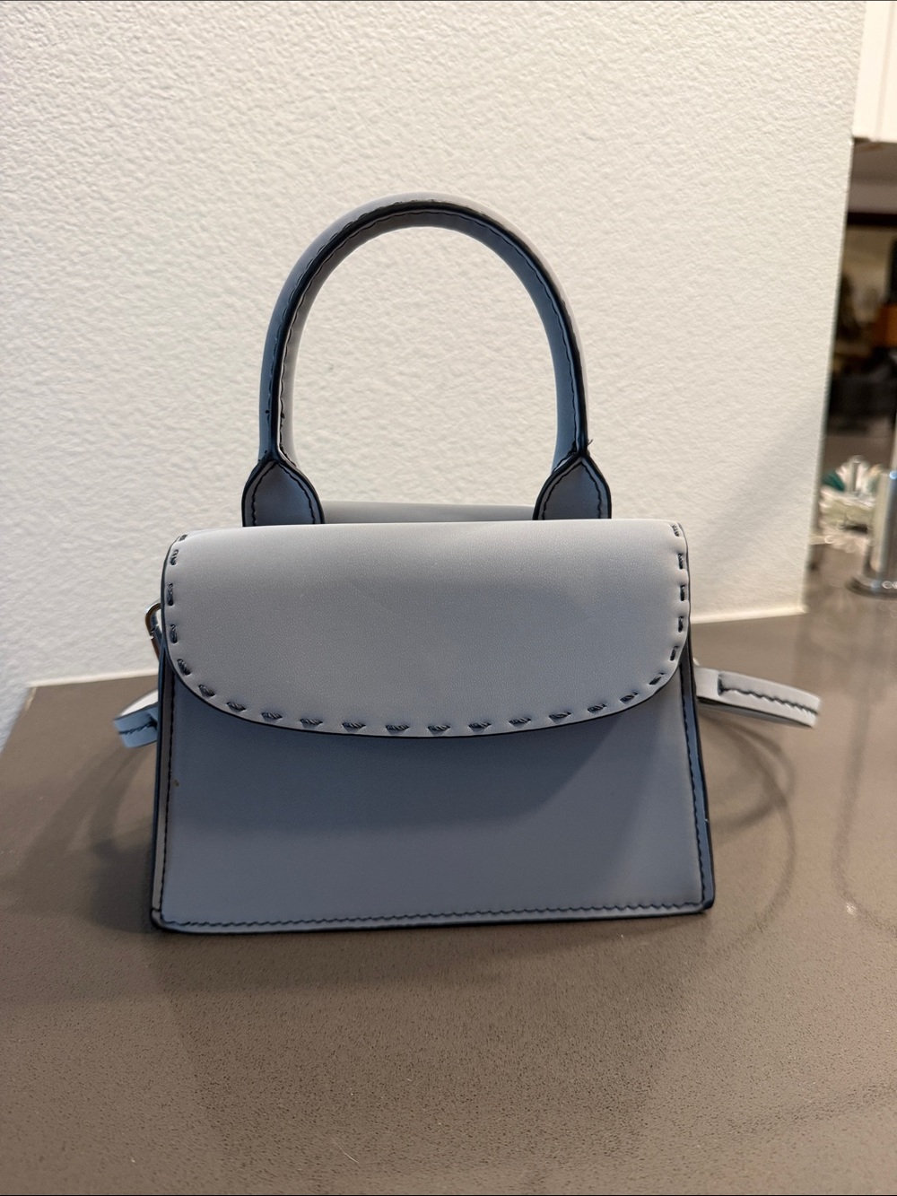Zara Classic Top-Handle Women's Satchel - Light blue